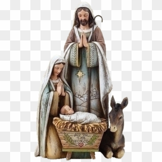 Nativity Holy Family Donkey - Christmas Nativity Scene Statue Clipart