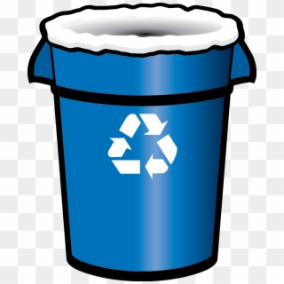 Recycle Clipart Recycling Container - Blue Recycling Bin Png Transparent Png
