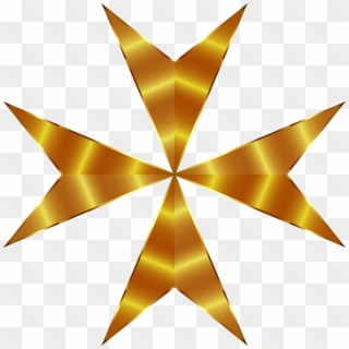 Stars Clipart Golden - Iron Cross Vs Maltese Cross - Png Download