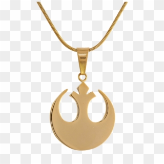 Star Wars Rebel Alliance Gold Tone Pendant Necklace - Star Wars Rebellion Necklace Clipart