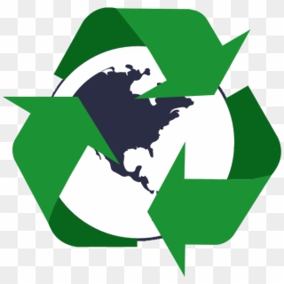 Recycling World Icon - Globe Icon White On Black Clipart