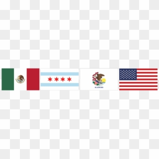 1060 X 457 5 - Illinois Flag Mexico Flag Clipart