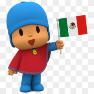 Free Png Download Pocoyo Holding Mexican Flag Clipart - Pocoyo Mexico Transparent Png