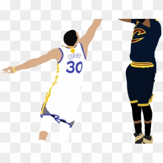 Kyrie Irving Shooting Over Steph Curry Illustration - Kyrie Irving The Shot Poster Clipart
