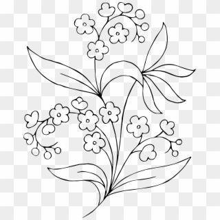 Black And White Flowers Png Vector Clipart