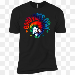 Good Vibes Only Bob Ross Colorful Shirt Premium T-shirt - Shirt Clipart