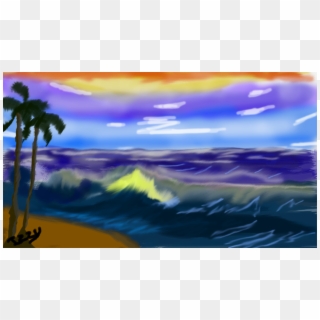 Graphic Royalty Free Download Bob Ross In Photoshop - Painting Of A Seascape By Bob Ross Clipart