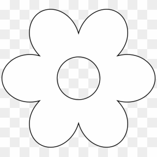 Clipart Spring Flowers Black And - Flower White Vector Png Transparent Png