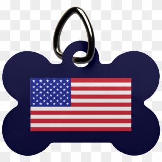 American Flag Dog Bone Pet Tag - Maga American Flag Clipart