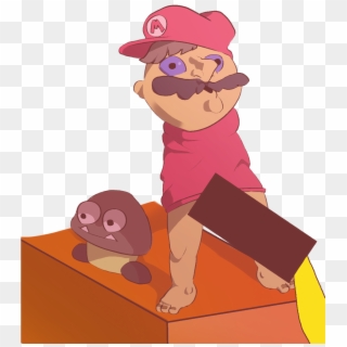 Pink Cartoon Mammal Vertebrate Nose Male - Mario Taking A Piss Clipart