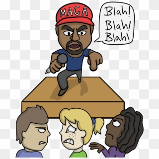 Kanye West Rants Are Not Worth Our Time - Cartoon Clipart
