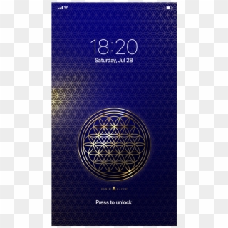 Flower Of Life Royal Lock Screen Wallpaper For Android - Mobile Phone Clipart