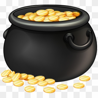 Download Black Pot Of Gold Png Png Images Background - Transparent Pot Of Gold Clipart