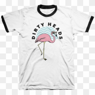 Cool Flamingo Ringer - Cursed Band T Shirt Clipart