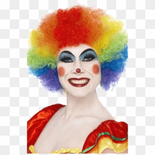 Rainbow Afro Png , Png Download - Multi Coloured Clown Wig Clipart