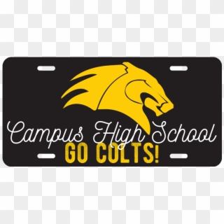 Campus High School Vanity Plate - Jaguar Clipart