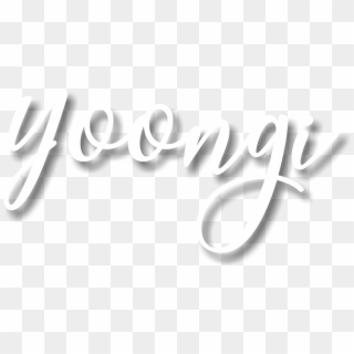 Yoongi Suga Text Name Bts Png Bts Suga Name - Calligraphy Clipart