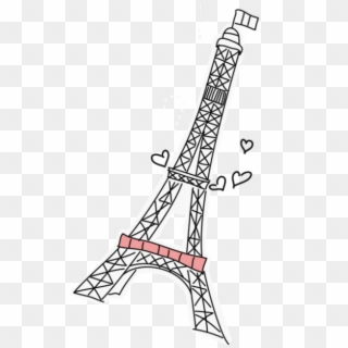 Drawn Eiffel Tower Transparent - Torre Eiffel Png Clipart