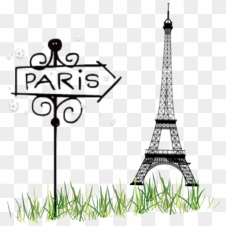 #paris #eiffeltower #eiffel #tower #grass #sign - Paris Clipart
