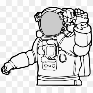 Astronaut Black And White Clipart
