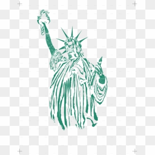 Liberty Drawing Fire - Illustration Clipart