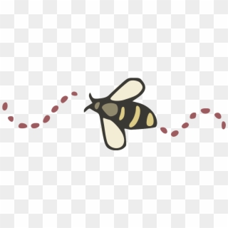 Bees Transparent Dotted Line Clipart