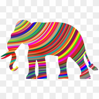 This Free Icons Png Design Of Prismatic Waves Elephant - Illustration Clipart