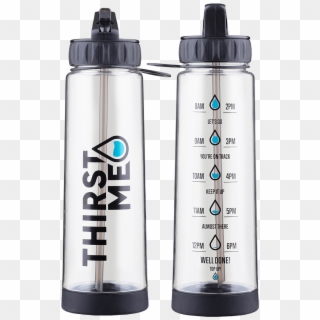 Black Thirstme Water Tracker Bottle - Water Bottle Clipart