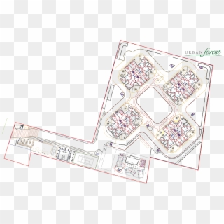 Urban Forest 3 And 2 Bhk Master Plan Clipart