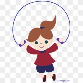 Girl Clip Art Sweet - Jumping Rope Clip Art - Png Download