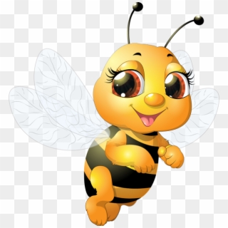 Abeille Dessin Tube Funny Bee Clipart Abeja Honey Bee - Baby Bumble Bee - Png Download