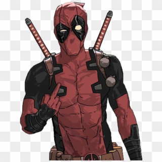 Television Superhero Show Movie Others Deadpool Drawing - Deadpool Showing Middle Finger Clipart