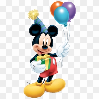 Mickey Balloon Minnie Birthday Mouse Standee Clipart - Mickey Anniversaire - Png Download