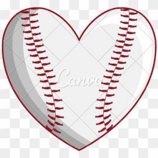 Heart Baseball Png - Heart Clipart