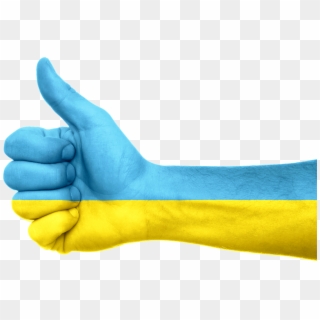 Ukraine Flag On Hand Clipart