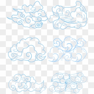 Xiangyun Shading Chinese Style Clouds Png And Vector - Drawing Clipart