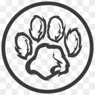 Lion Paw Print Png - Wild Cats Clipart Black And White Transparent Png