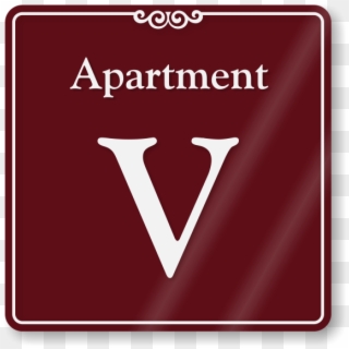 Apartment V Showcase Wall Sign - Sign Clipart