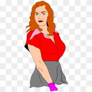Strong Woman Clipart - Girl Png Toon Transparent Png