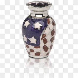 Patriotic Red, White & Blue American Flag Cremation - Vase Clipart