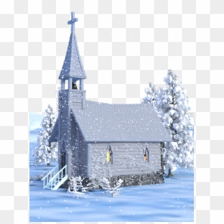Christmas Advent Church Snow Png Image - Christmas Church In The Snow Clipart