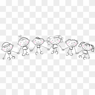 Png Library Library Children Holding Hands Clipart - Daycare Clipart Black And White Transparent Png