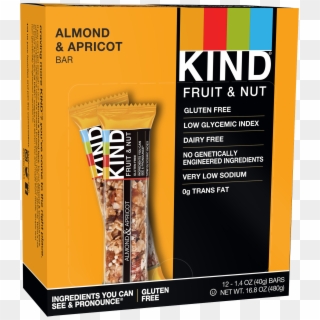 Kind Bars, Almond & Apricot, Gluten Free, Low Sugar, - Chocolate Coconut Kind Bars Clipart