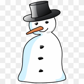 Snowman Top-hat Nose - Snowman Clip Art - Png Download
