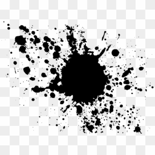 Download Splatter Png Pic - Paint Splash Black And White Clipart