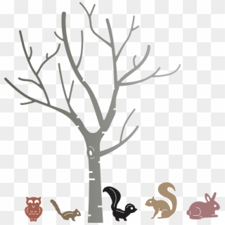 B With Cute Critters Cheery Lynn Designs - Tree Cutting Die Clipart
