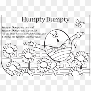 Banner Black And White Download Mainstream Coloring - Humpty Dumpty For Coloring Clipart