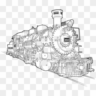 How To Draw A Train Drawing Steam Train Transparent - Drawing Pic Of Train Engine Clipart