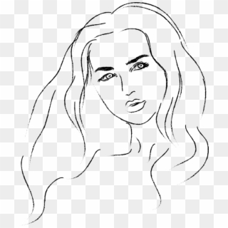 Drawing Portrait Coloring Book Face Woman - Раскраска Женщина Портрет Clipart