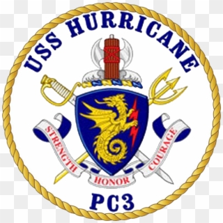 Uss Hurricane Pc-3 Crest - Uss Hurricane Pc3 Clipart